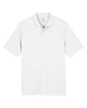 WHITE Core365 CE104 men's market snag protect mesh polo