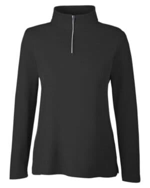 BLACK CE405W women's fusion chromasoft pique quarter-zip pullover