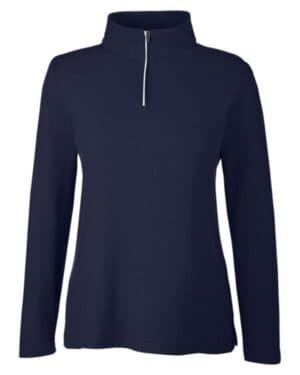 CLASSIC NAVY CE405W women's fusion chromasoft pique quarter-zip pullover