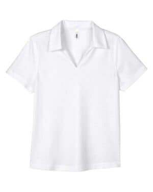 WHITE Core365 CE104W women's market snag protect mesh polo