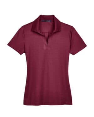 BURGUNDY Devon & jones DG20W women's crownlux performanceplaited polo