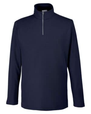 CLASSIC NAVY CE405 men's fusion chromasoft pique quarter-zip pullover