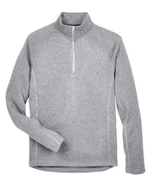 GREY HEATHER DG792 unisex bristol sweater fleece quarter-zip pullover