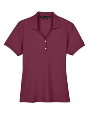 BURGUNDY Devon & jones D100W women's pima piqu polo