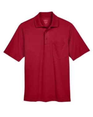 CLASSIC RED 88181P men's origin performance piqu polo with pocket