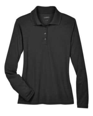 BLACK 78192 women's pinnacle performance long sleeve piqu polo