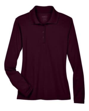 BURGUNDY 78192 women's pinnacle performance long sleeve piqu polo