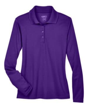 CAMPUS PURPLE 78192 women's pinnacle performance long sleeve piqu polo
