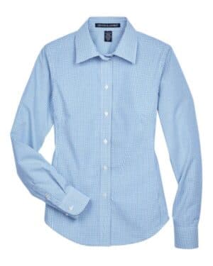 D640W women's crown collection gingham check woven dress shirt