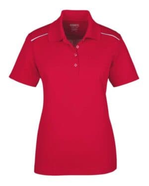 CLASSIC RED 78181R women's radiant performance piqu polo with reflective piping
