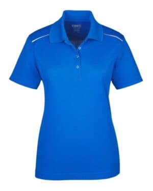78181R women's radiant performance piqu polo with reflective piping