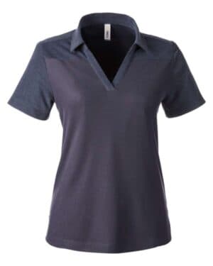 CLASSIC NAVY/ CLASSIC NAVY HEATHER CE112CW women's fusion chromasoft colorblock polo