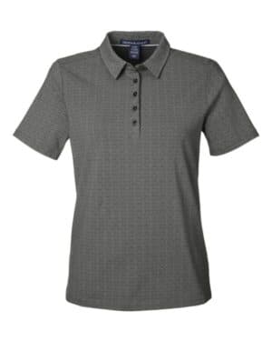 GRAPHITE/ SILVER Devon & jones DG101W women's crownlux performance geo polo