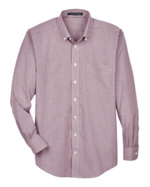 D640 men's crown collection gingham check woven dress shirt