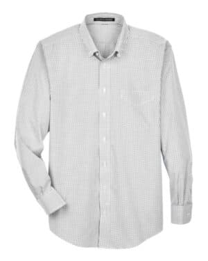 D640 men's crown collection gingham check woven dress shirt