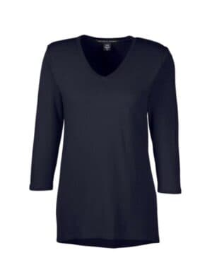 BLACK DP184W women's perfect fit bracelet-length v-neck top