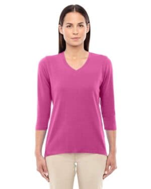 CHARITY PINK DP184W women's perfect fit bracelet-length v-neck top