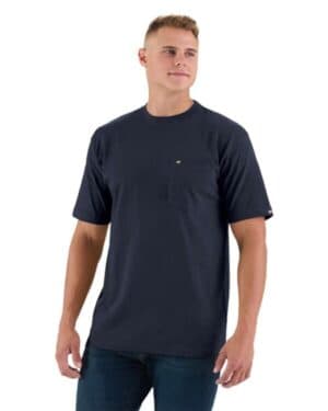 NAVY Berne apparel BSM16T tall heavyweight pocket t-shirt