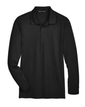BLACK DG20L men's crownlux performance plaited long sleeve polo