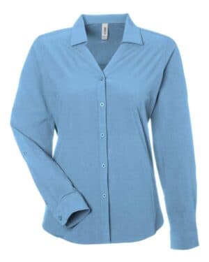 COLUMBIA BLUE CE510LW women's ultra uvp long sleeve marina shirt