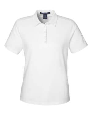 WHITE Devon & jones DG120W women's raleigh stretch polo