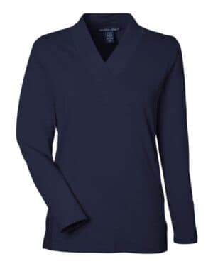 NAVY Devon & jones DP121W women's raleigh shawl collar knit top