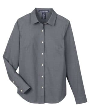 GRAPHITE MELANGE DG505W women's crownlux performance spencer poplin dress shirt