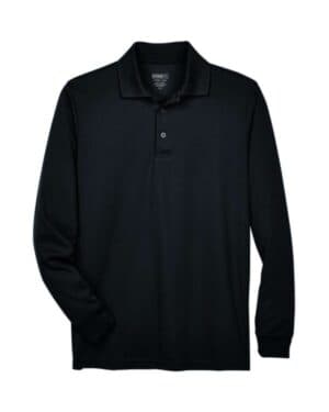 BLACK 88192T men's tall pinnacle performance long sleeve piqu polo