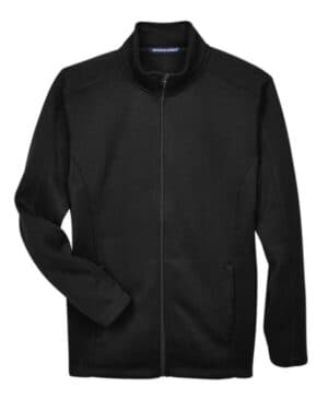 BLACK DG793 men's bristol full-zip sweater fleece jacket