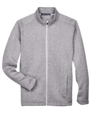 GREY HEATHER DG793 men's bristol full-zip sweater fleece jacket