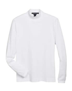 WHITE Devon & jones D420 unisex sueded jersey mock neck t-shirt