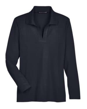 BLACK DG20LW women's crownlux performanceplaited long sleeve polo