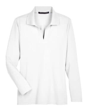 WHITE DG20LW women's crownlux performanceplaited long sleeve polo