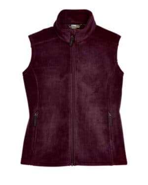 BURGUNDY Core365 78191 women's journey fleece vest