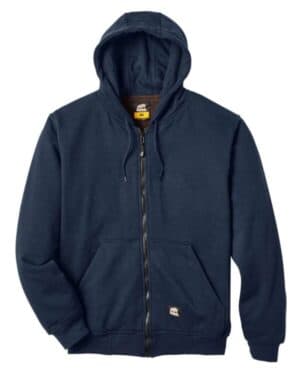 NAVY Berne apparel SZ101 heritage thermal lined hooded sweatshirt