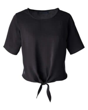 Devon & jones DP617W women's perfect fit tie front blouse