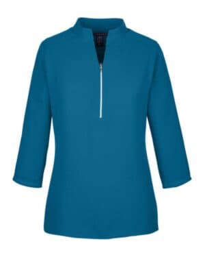 DARK TEAL DP611W women's perfect fit three-quarter sleeve crepe tunic