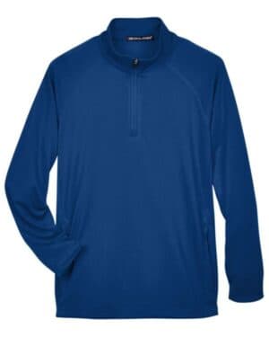 TRUE ROYAL DG440 men's stretch tech-shell compass quarter-zip pullover