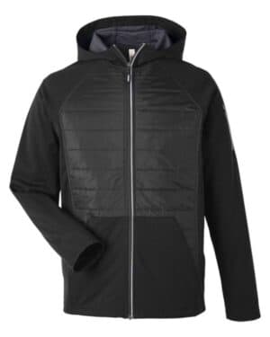 BLACK Core365 CE808 unisex techno lite hybrid hooded jacket