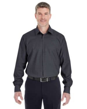 BLACK DG532 men's crown collection royal dobby dress shirt