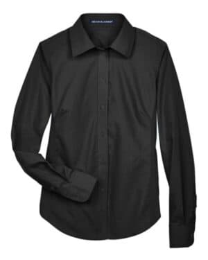 BLACK D620W women's crown collection broadcloth woven dress shirt