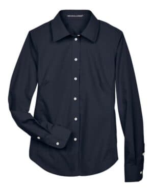 NAVY D620W women's crown collection broadcloth woven dress shirt