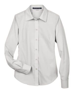 SILVER D620W women's crown collection broadcloth woven dress shirt
