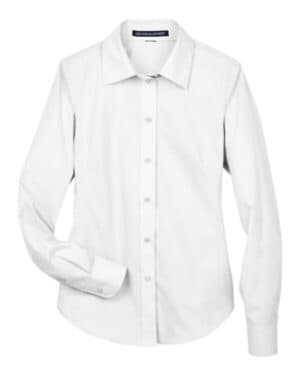 WHITE D620W women's crown collection broadcloth woven dress shirt