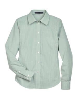 DILL D645W women's crown collection banker stripe woven dress shirt