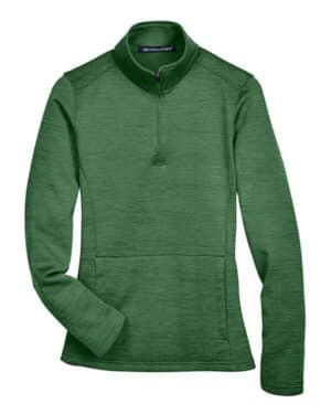 DG798W women's newbury mlange fleece quarter-zip pullover