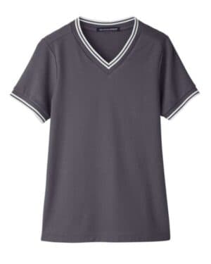 DG20CW women's crownlux performanceplaited tipped v-neck shirt