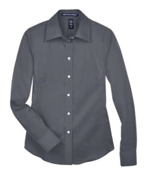 GRAPHITE DG530W women's crown collection solid stretch twill woven dress shirt