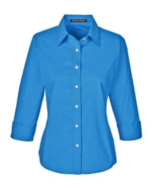 FRENCH BLUE DP625W women's perfect fit three-quarter sleeve stretch poplin dress shirt