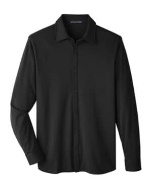 BLACK DG20Z men's crownlux performance plaited dress shirt